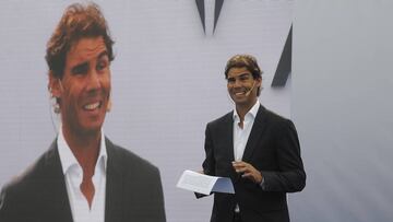 Rafa Nadal, durante la inauguraci&oacute;n de la Rafa Nadal Academy en octubre de 2016.