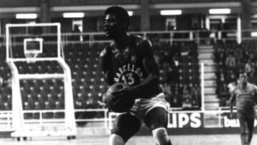 Charles Thomas, durante un partido con el Barça.