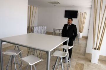 Jose Sepulcre en la cafetería.