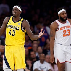 Did the New York Knicks get help from referees in their Game 1 win against the Indiana Pacers?