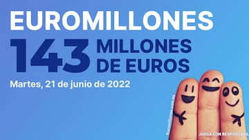 Euromillones: comprobar los resultados del sorteo de ayer, martes 21 de junio