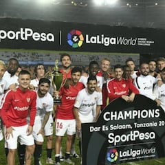 El Sevilla gana en Tanzania con una remontada en el descuento