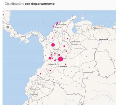 Mapa de casos y muertes por coronavirus por departamentos en Colombia: hoy, 11 de febrero