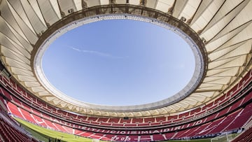 Panor&aacute;mica del Wanda Metropolitano, que ma&ntilde;ana se llenar&aacute; ante el Athletic de Bilbao. 