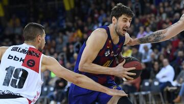 Ante Tomic, durante un partido de la ACB con el Barcelona