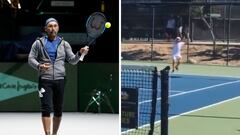 Marcelo R&iacute;os y la joven promesa del tenis Teodor Davidov.