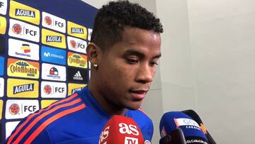 Wilmar Barrios habló con los medios de comunicación en el entrenamiento de la Selección Colombia en Yokohama.