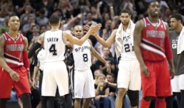 Otra gran actuación coral de los Spurs: Duncan, Green, Leonard, Mills...
