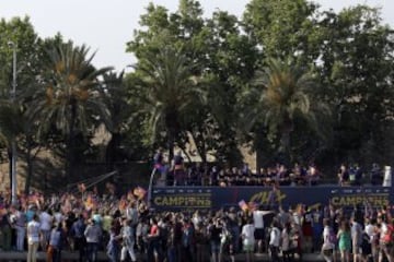 Gran ambiente en las calles de Barcelona. 