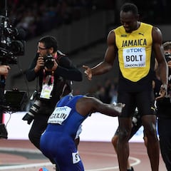 Gatlin sorprende a Bolt, que se despide del 100 con un bronce