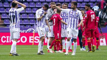 14/04/19 PARTIDO 
 PRIMERA DIVISION
 REAL VALLADOLID - GETAFE
 FINAL DEL PARTIDO
 TRISTEZA LAGRIMAS DE OSCAR PLANO, QUE FUE EL QUE PROVOC&Oacute; EL PENALTI