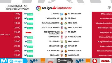 El Alavés-Barcelona abrirá la última jornada a las 17:00