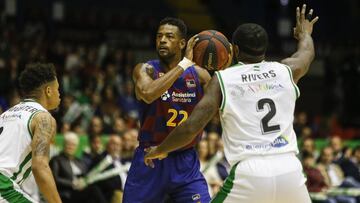 Cory Higgins, durante el partido que ha enfrentado al Barcelona y al Betis en la octava jornada de la Liga Endesa.