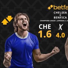 Chelsea vs. Benfica: horario, dónde ver, pronósticos y clasificación