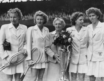 1946: El equipo de Estados Unidos tras ganar la Wightman Cup de Wimbledon.