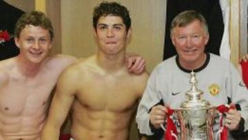 Ferguson, con Cristiano y Soljskaer.