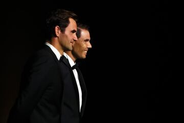 Rafael Nadal junto a Roger Federer. 