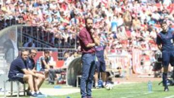 Mach&iacute;n, t&eacute;cnico del Girona, durante un partido.