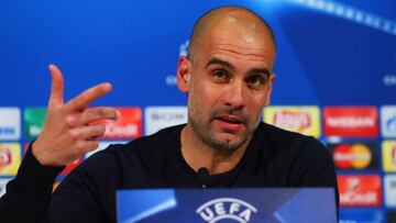 Guardiola, en rueda de prensa.