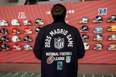 View of the official NFL store offering products from all 32 teams.