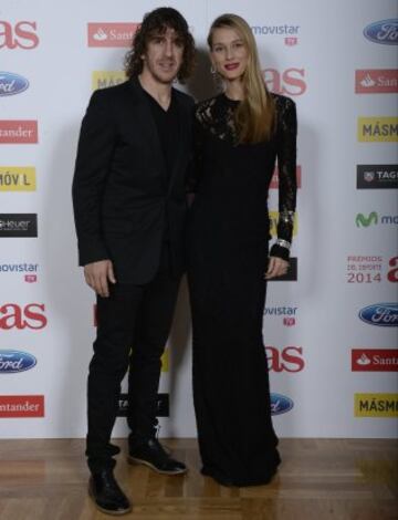 Premios AS 2014. Carles Puyol y Vanesa Lorenzo.