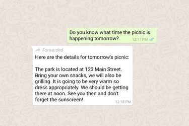 WhatsApp activa para todos la etiqueta de aviso de ‘Mensaje Reenviado’