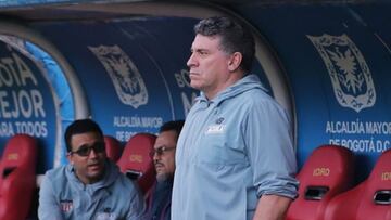 Luis Fernando Suárez en un partido de la Liga BetPlay