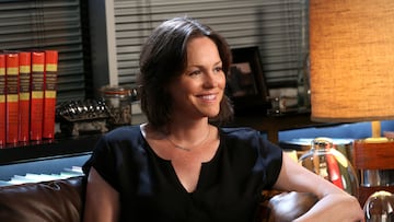 LOS ANGELES - SEPTEMBER 4: "Frame by Frame" - Something makes Sara Sidle (Jorja Fox) smile as the team ponders their next move, on the milestone 300th episode of CSI: CRIME SCENE INVESTIGATION, Wednesday, Oct. 23 (10:00-11:00 PM, ET/PT) on the CBS Television Network. (Photo by Michael Yarish/CBS via Getty Images)