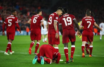 2-0. Mohamed Salah celebró el segundo gol.