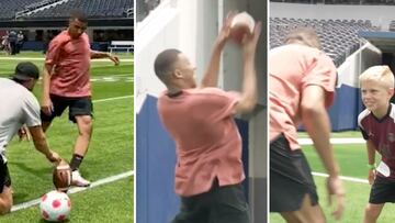 Mbappé se lo pasa en grande junto a una estrella de la NFL: crack en el fútbol americano