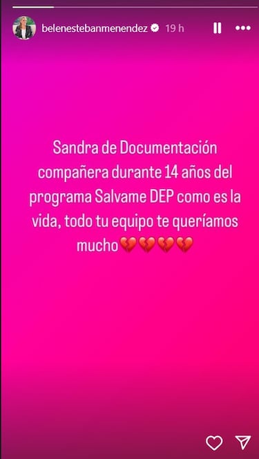 La emotiva despedida de Belén Esteban a una compañera fallecida de ‘Sálvame’