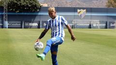 Brandon Thomas, durante su presentaci&oacute;n con el M&aacute;laga.