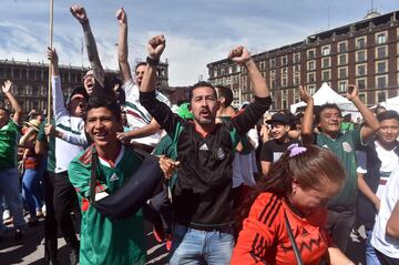 Los rostros de la celebración de México tras vencer a Alemania