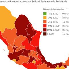 Mapa y casos de coronavirus en México por estados hoy 16 de julio