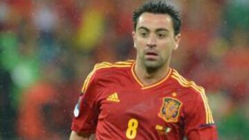 Xavi Hernández, jugador de la selección española.