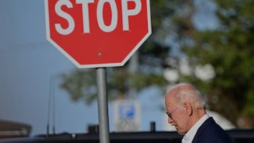 US President Joe Biden walks from Saint Edward Roman Catholic Church after attending Mass in Rehoboth Beach, Delaware, on June 4, 2022.