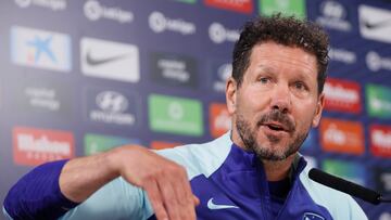 Simeone, en rueda de prensa.