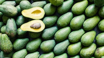 Full frame of fresh green avocado background