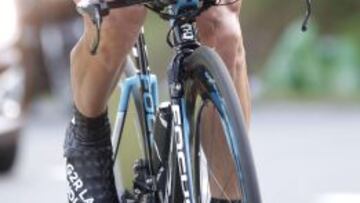 AG2R-La Mondiale team rider Jean-Christophe Peraud of cycles during the 54-km individual time trial 20th stage of the Tour de cycling race from Bergerac to Perigueux July 26, 2014. REUTERS/Christian Hartmann ( - Tags: SPORT CYCLING)