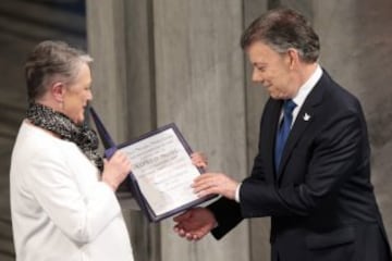 Juan Manuel Santos recibe el premio al Nobel de la Paz