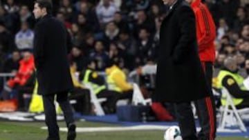 Ancelotti, durante el encuentro ante el Villarreal.
