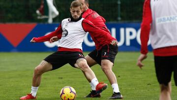 05/01/19 DEPORTIVO DE LA CORU&Ntilde;A
 ENTRENAMIENTO
 FEDE CARTABIA QUIQUE GONZALEZ