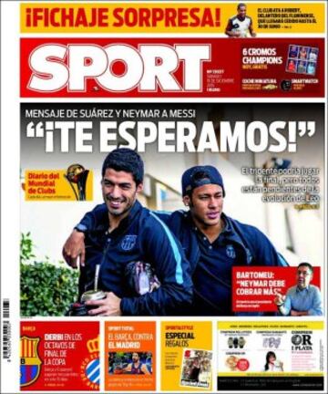 Portadas de la prensa mundial