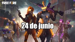 Códigos Free Fire de hoy 24 de junio de 2021; todas las recompensas gratis