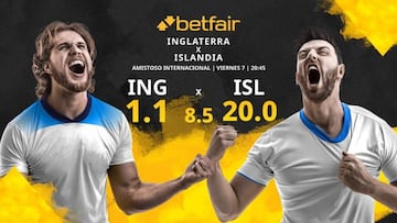 Inglaterra vs. Islandia: horario, TV, estadísticas, clasificación y pronósticos