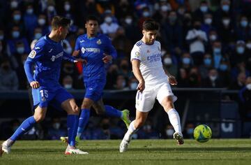 Asensio volvi a la titularidad en Getafe y lo hizo, sin brillo, en la banda derecha del ataque madridista.