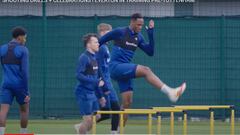 Yerry Mina prepara el partido contra el Tottenham