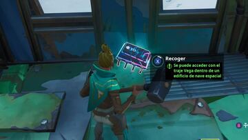 Fortnite Battle Royale: c&oacute;mo conseguir el Fortbyte #19 con Vega dentro de un edificio de nave espacial