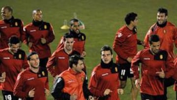 <b>CONCIENCIADOS. </b>La plantilla del Mallorca sabe que será difícil remontar, pero no tirará la toalla.