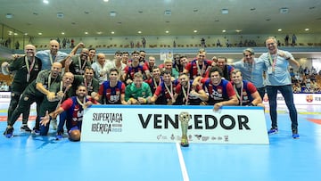 El Barça, campeón de la Supercopa Ibérica frente al Oporto.